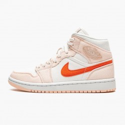Cheap Air Jordans 1 Mid SE Corduroy Sail Sail/Orange Quartz/White/Orange DA8009-108