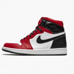 Cheap Air Jordans 1 High Retro Satin Snake Gym Red/Whte Black CD0461-601