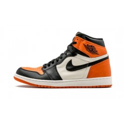 Cheap Air Jordans 1 Retro High OG "Shattered Backboard" BLACK/STARFISH-SAIL Mens 555088 005