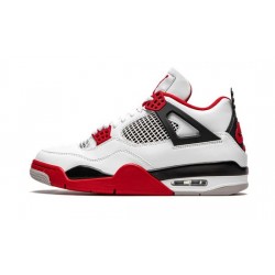 Cheap Air Jordans 4 "Fire Red" WHITE/FIRE RED-BLACK-TECH GREY Mens DC7770 160
