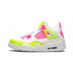 Cheap Air Jordans 4 Retro White Lemon Pink WHITE/LEMON VENOM/PINK BLAST Mens CV7808 100