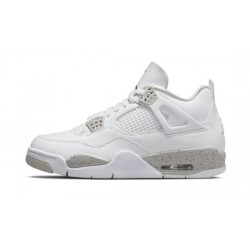 Cheap Air Jordans 4 Retro "White Oreo" WHITE/TECH GREY-BLACK-FIRE RED Mens CT8527 100