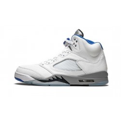 Cheap Air Jordans 5 Retro Stealth 2 WHITE/STEALTH-BLACK-HYPER ROYA Mens DD0587 140