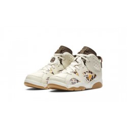 Cheap Air Jordans 6 Retro "Quai 54" SAIL/TEAM ORANGE-GUM LIGHT BRO Preschool CZ6507 100